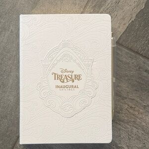 Disney White Notebook with Gold Foil Logo and Pen